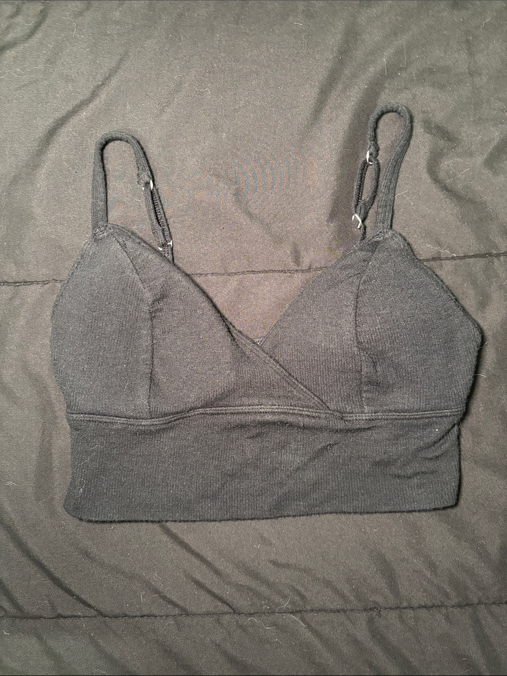 Gilly Hicks Black Stretch Bralette with Adjustable Straps